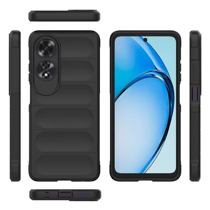 Oppo A60 Kılıf Esnek Tpu Oyuklu Arka Yüzey Tasarımlı Lopard Etnik Silikon Kapak