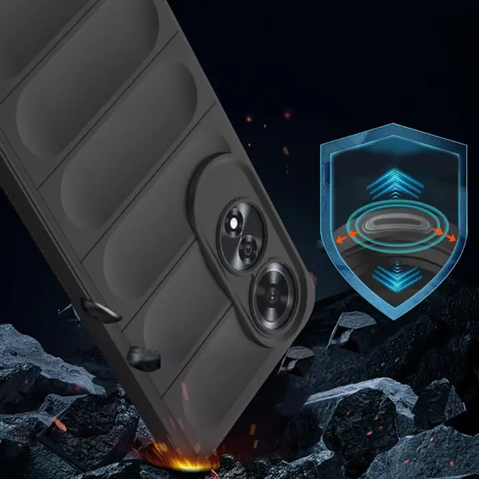 Oppo A60 Kılıf Esnek Tpu Oyuklu Arka Yüzey Tasarımlı Lopard Etnik Silikon Kapak
