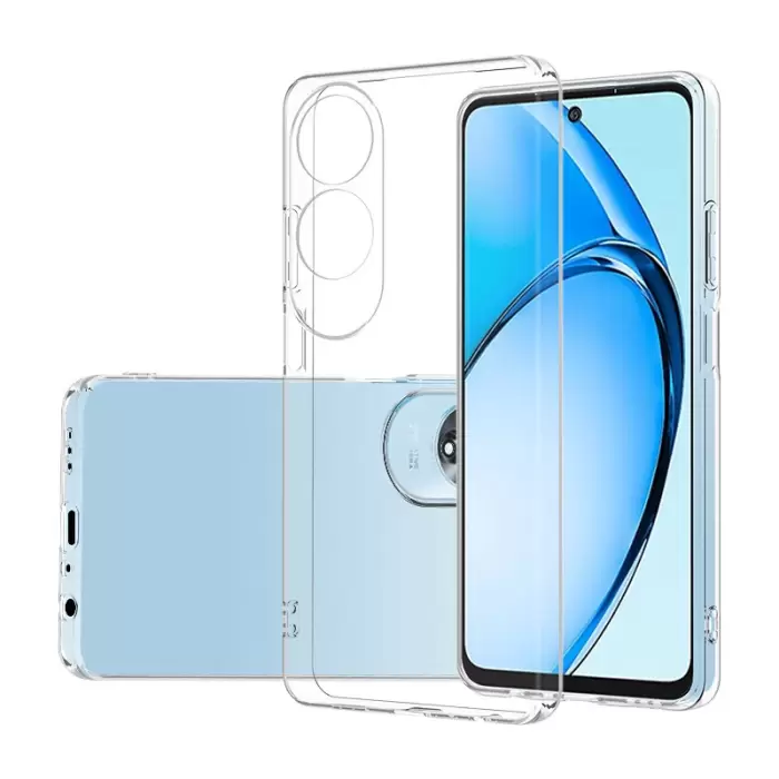 Oppo A60 Kılıf Lopard Kamera Korumalı Renksiz Şeffaf Esnek Silikon Kapak Süper