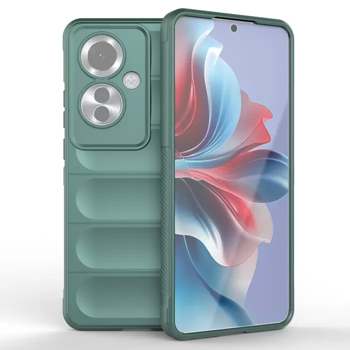 Oppo Reno 11f 5g Kılıf Esnek Tpu Oyuklu Arka Yüzey Tasarımlı Lopard Etnik Silikon Kapak