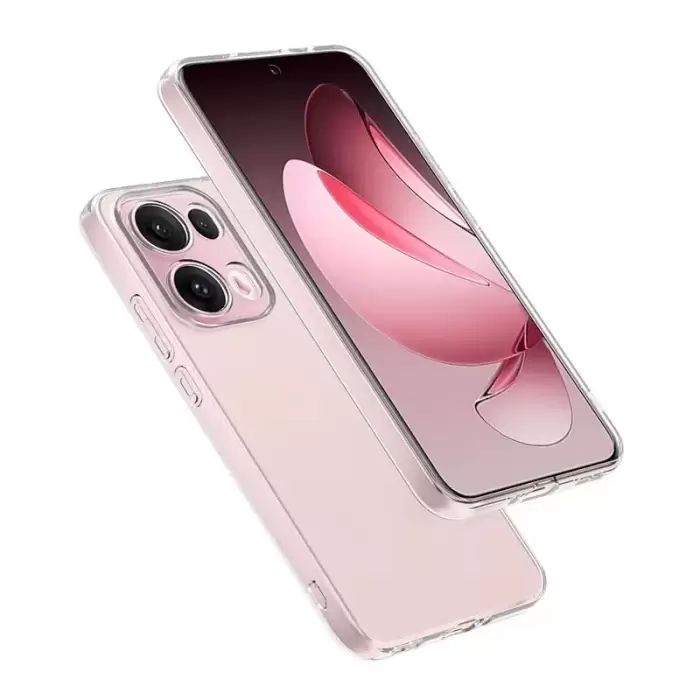 Oppo Reno 13 Pro Kılıf Lopard Kamera Korumalı Renksiz Şeffaf Esnek Silikon Kapak Süper