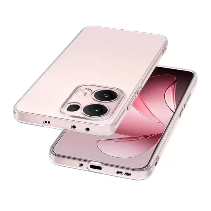 Oppo Reno 13 Pro Kılıf Lopard Kamera Korumalı Renksiz Şeffaf Esnek Silikon Kapak Süper