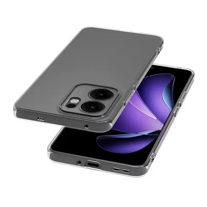 Oppo Reno 13f 5g Kılıf Lopard Kamera Korumalı Renksiz Şeffaf Esnek Silikon Kapak Süper