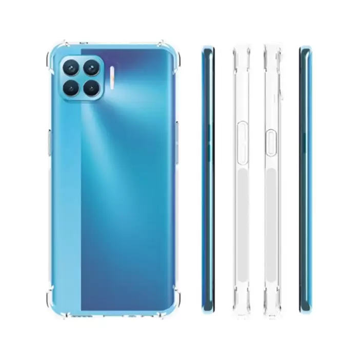 Oppo Reno 4 Lite Kılıf Lopard Nitro Antishock Köşe Koruma Darbe Emici Şeffaf Orjinal Doku Silikon