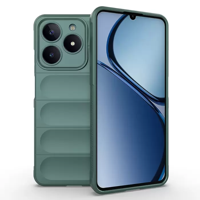 Realme C61 Kılıf Esnek Tpu Oyuklu Arka Yüzey Tasarımlı Lopard Etnik Silikon Kapak