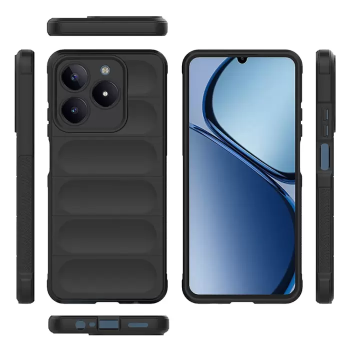 Realme C61 Kılıf Esnek Tpu Oyuklu Arka Yüzey Tasarımlı Lopard Etnik Silikon Kapak