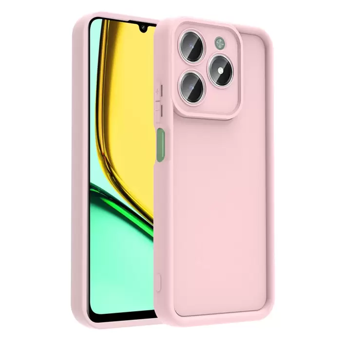 Realme C61 Kılıf Kamera Korumalı Lopard Ananas Kapak