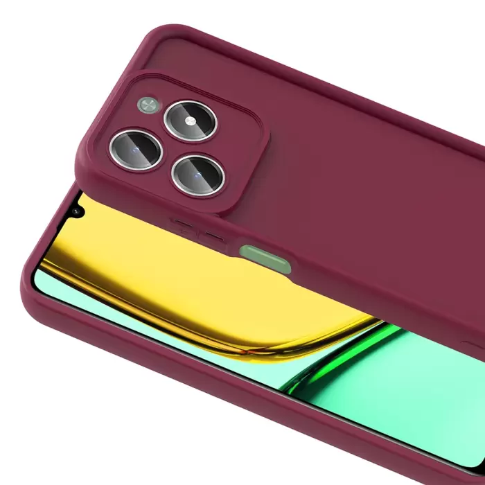 Realme C61 Kılıf Kamera Korumalı Lopard Ananas Kapak