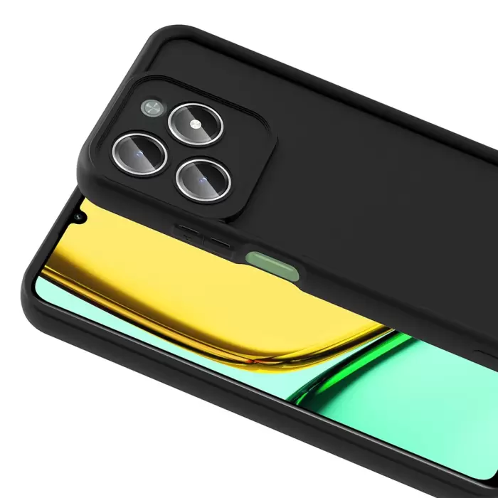 Realme C61 Kılıf Kamera Korumalı Lopard Ananas Kapak