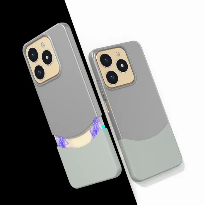 Realme C61 Kılıf Mıknatıslı Lopard Duble Kapak