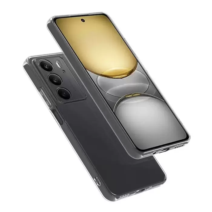Realme C75 Kılıf Lopard Kamera Korumalı Renksiz Şeffaf Esnek Silikon Kapak Süper
