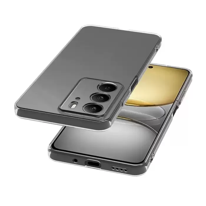 Realme C75 Kılıf Lopard Kamera Korumalı Renksiz Şeffaf Esnek Silikon Kapak Süper