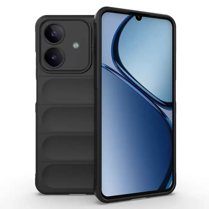 Realme Note 60 Kılıf Esnek Tpu Oyuklu Arka Yüzey Tasarımlı Lopard Etnik Silikon Kapak