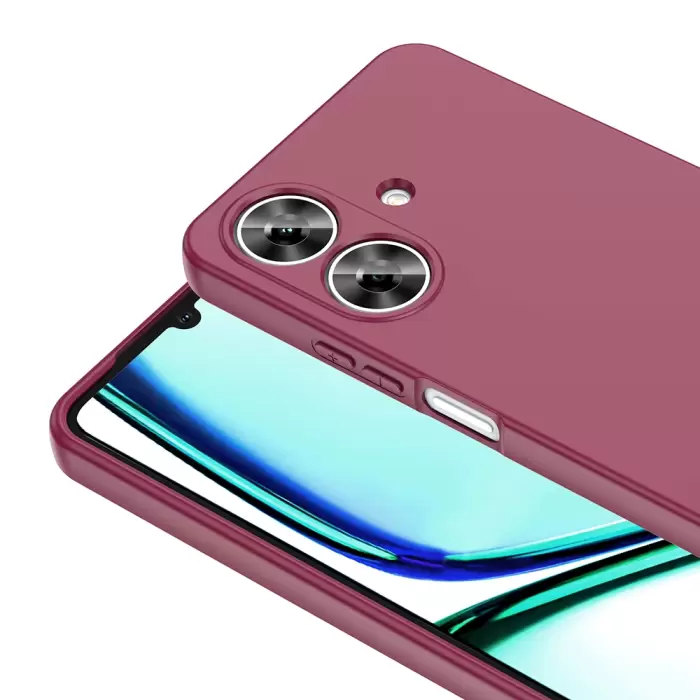 Realme Note 60 Kılıf Lopard Içi Kadife Lansman Yumuşak Mara Silikon Kapak