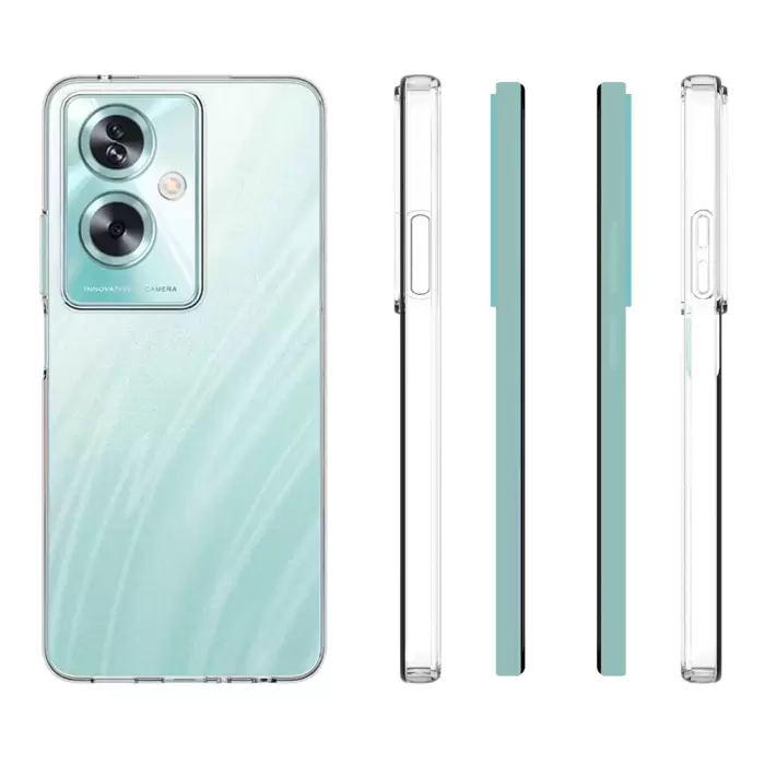 Realme Note 60 Kılıf Lopard Kamera Korumalı Renksiz Şeffaf Esnek Silikon Kapak Süper