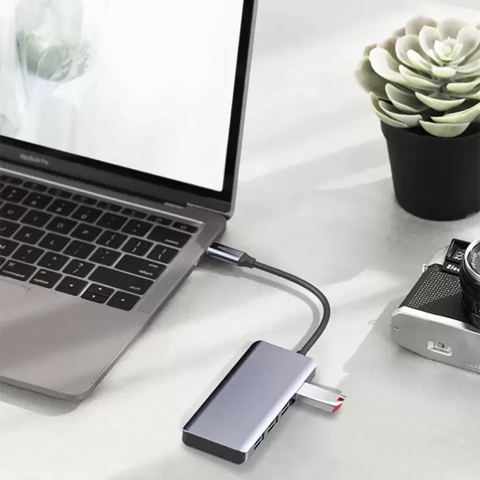 Recci Rh06 Type-c To 4 Usb3.0 + Micro Bağlantı  5in1 Usb Çoğaltıcı Hub