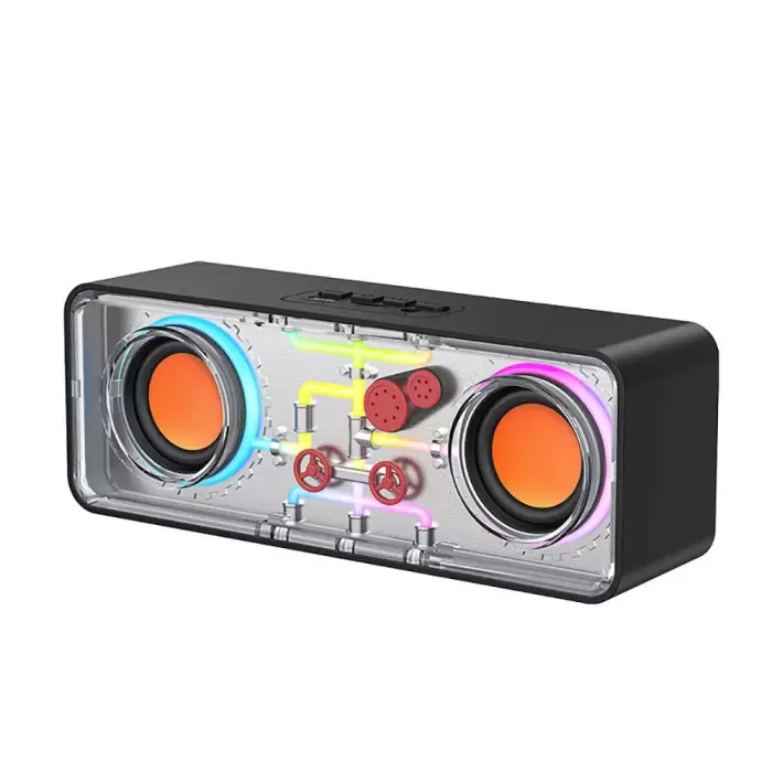 Recci Rsk-w38 Space Station Series Rgb Led Işıklı Bluetooth Hoparlör Fm Radio Özellikli