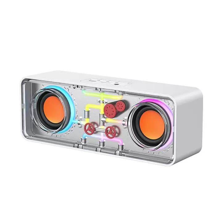 Recci Rsk-w38 Space Station Series Rgb Led Işıklı Bluetooth Hoparlör Fm Radio Özellikli