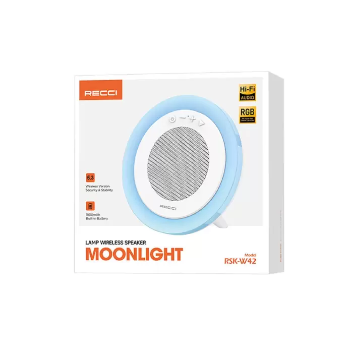 Recci Rsk-w42 Moonlight Series Rgb Işıklı Kablosuz Bluetooth V5.3 Hoparlör