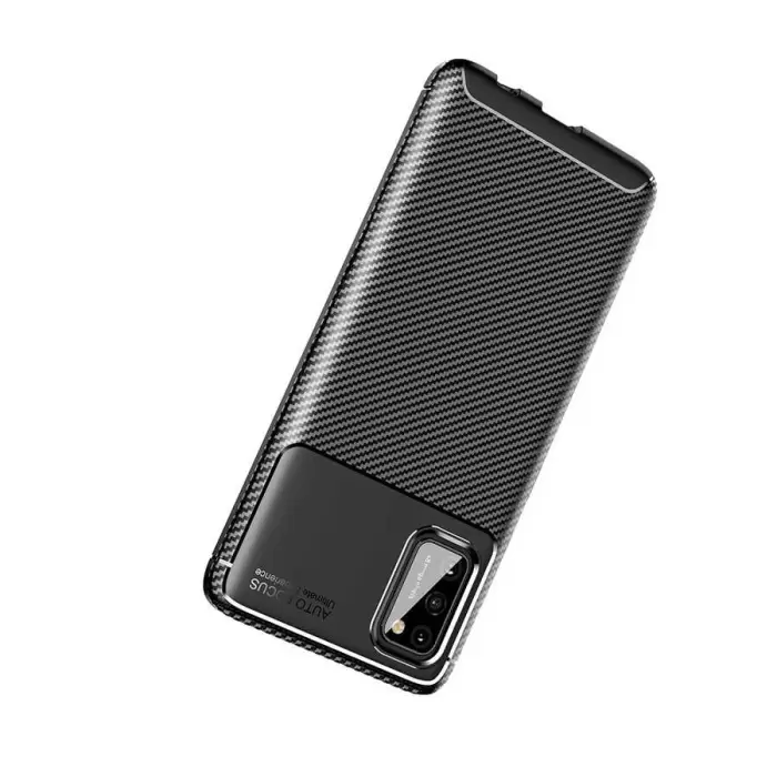 Samsung Galaxy A02S Kılıf Lopard Kamera Korumalı Karbon Desenli Negro Kapak Orijinal Yüzey Kılıf
