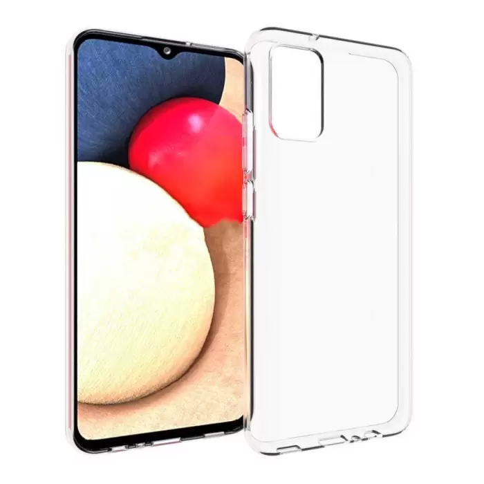 Samsung Galaxy A02S Kılıf Lopard Kamera Korumalı Renksiz Şeffaf Esnek Silikon Kapak Süper