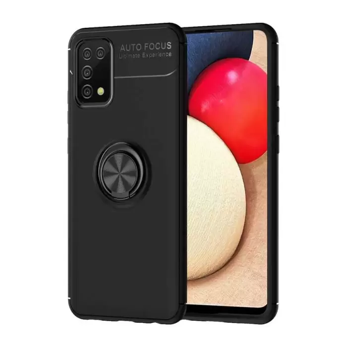 Samsung Galaxy A02S Kılıf Lopard Kamera Korumalı Yüzüklü Standlı Koruyucu Orjinal Kalite Ravel