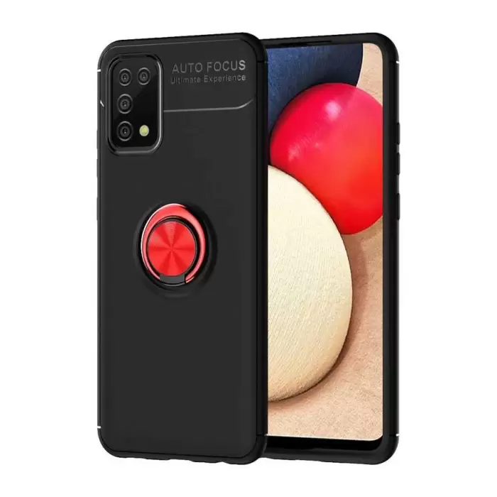 Samsung Galaxy A02S Kılıf Lopard Kamera Korumalı Yüzüklü Standlı Koruyucu Orjinal Kalite Ravel