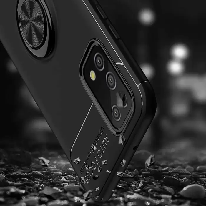 Samsung Galaxy A02S Kılıf Lopard Kamera Korumalı Yüzüklü Standlı Koruyucu Orjinal Kalite Ravel