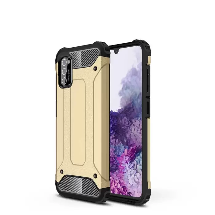Samsung Galaxy A02S Kılıf Lopard Orijinal Katman Köşe Koruma Crash Silikon Tank Kapak