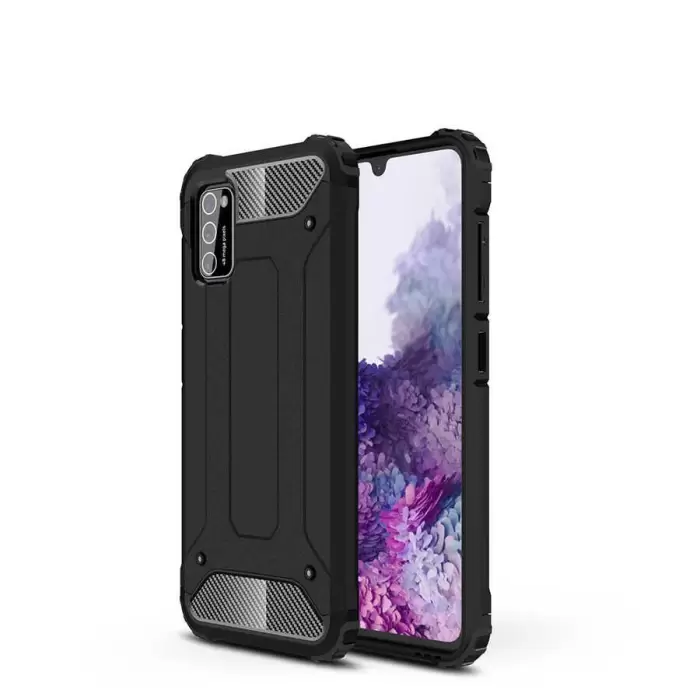 Samsung Galaxy A02S Kılıf Lopard Orijinal Katman Köşe Koruma Crash Silikon Tank Kapak