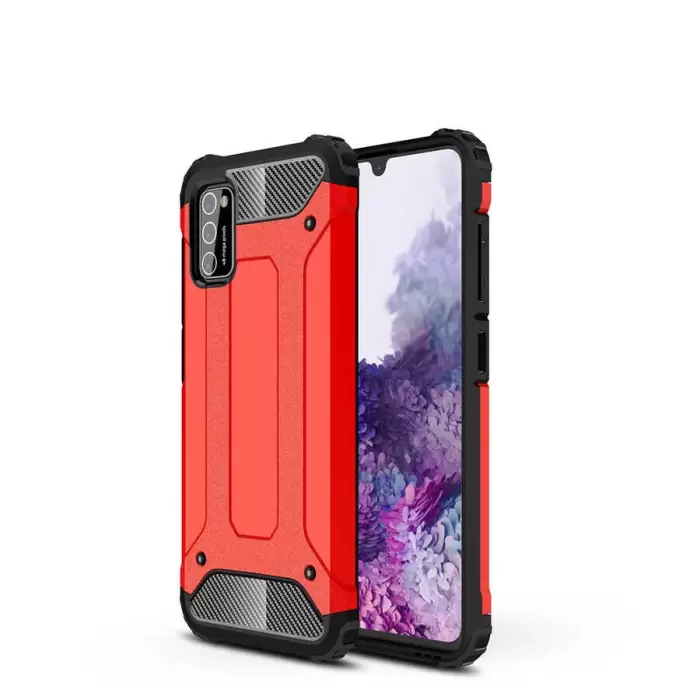 Samsung Galaxy A02S Kılıf Lopard Orijinal Katman Köşe Koruma Crash Silikon Tank Kapak