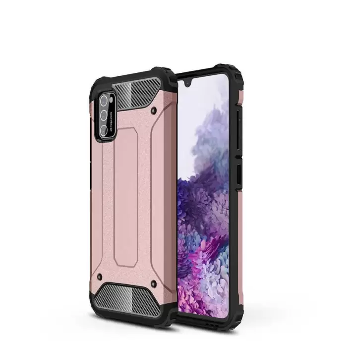 Samsung Galaxy A02S Kılıf Lopard Orijinal Katman Köşe Koruma Crash Silikon Tank Kapak