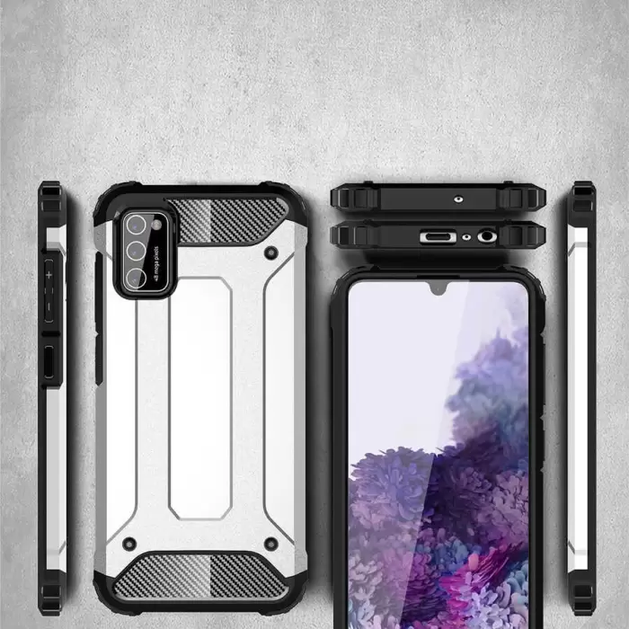 Samsung Galaxy A02S Kılıf Lopard Orijinal Katman Köşe Koruma Crash Silikon Tank Kapak