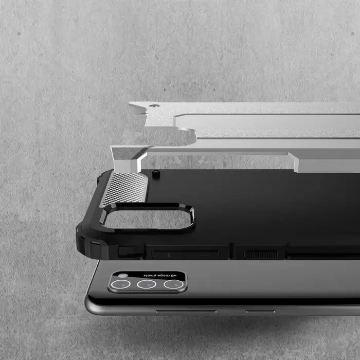 Samsung Galaxy A02S Kılıf Lopard Orijinal Katman Köşe Koruma Crash Silikon Tank Kapak