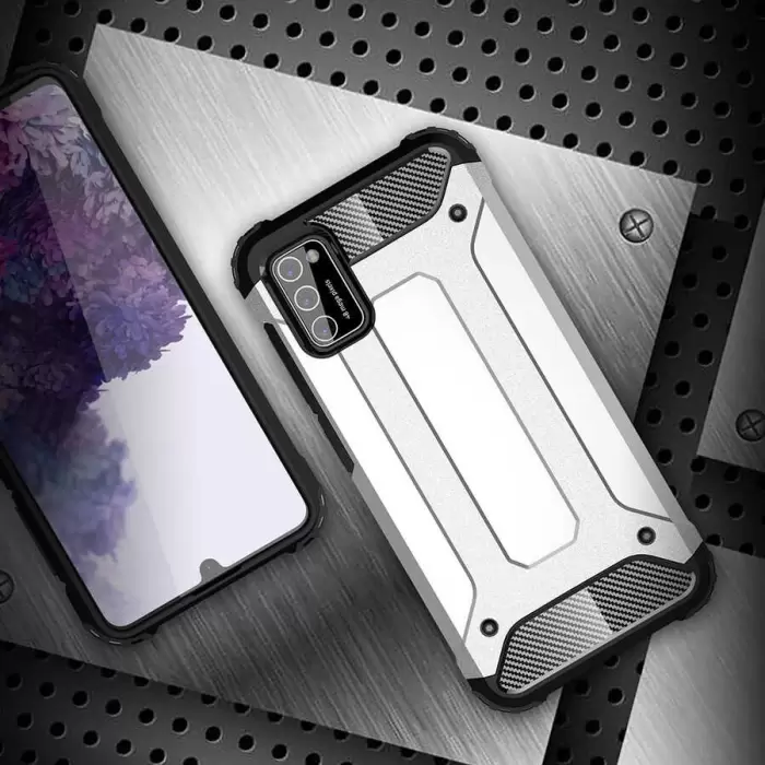 Samsung Galaxy A02S Kılıf Lopard Orijinal Katman Köşe Koruma Crash Silikon Tank Kapak