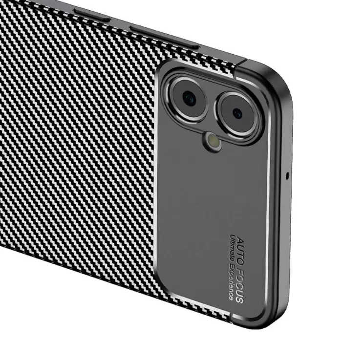 Samsung Galaxy A05 Kılıf Lopard Kamera Korumalı Karbon Desenli Negro Kapak Orijinal Yüzey Kılıf