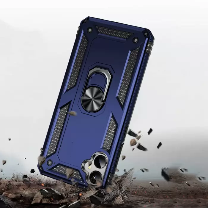 Samsung Galaxy A05 Kılıf Lopard Kamera Korumalı Sürgülü Yüzüklü Orjinal Tasarım Armor Vega