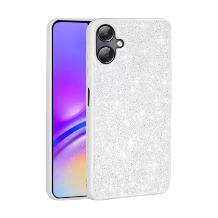 Samsung Galaxy A06 Kılıf Parlak Taşlı Tasarım Lopard Pırlanta Kapak