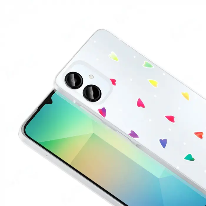 Samsung Galaxy A06 Kılıf Şeffaf Figürlü Lopard Folk Sert Kapak