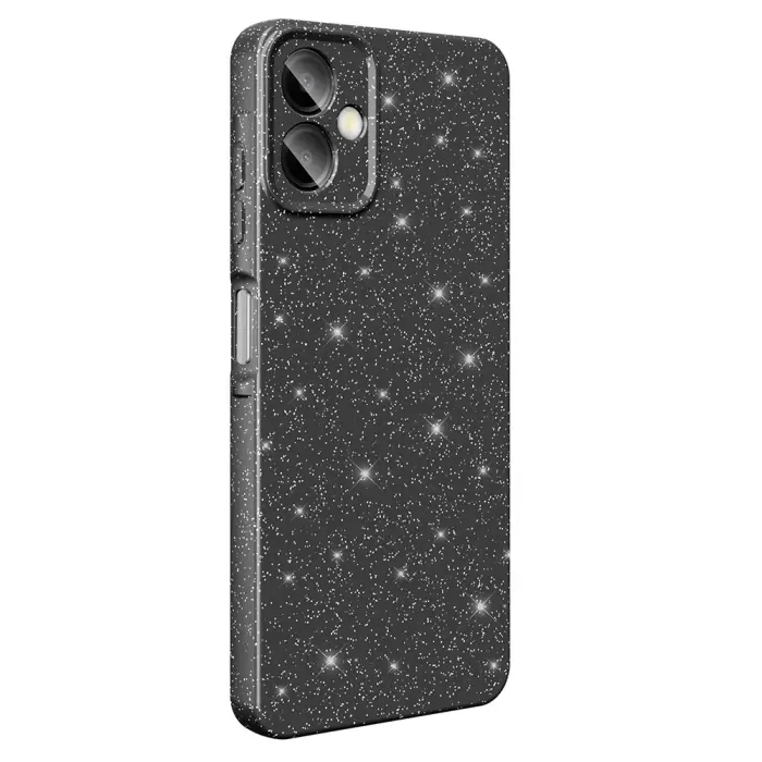 Samsung Galaxy A06 Kılıf Simli Işılıtılı Renkli Parlak Kamera Korumalı Silikon Kapak Koton