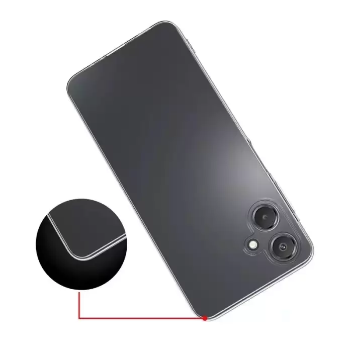 Samsung Galaxy A07 Kılıf Lopard Kamera Korumalı Renksiz Şeffaf Esnek Silikon Kapak Süper