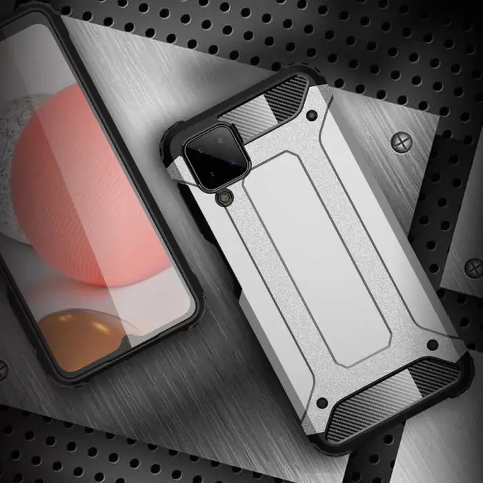 Samsung Galaxy A12 Kılıf Lopard Orijinal Katman Köşe Koruma Crash Silikon Tank Kapak