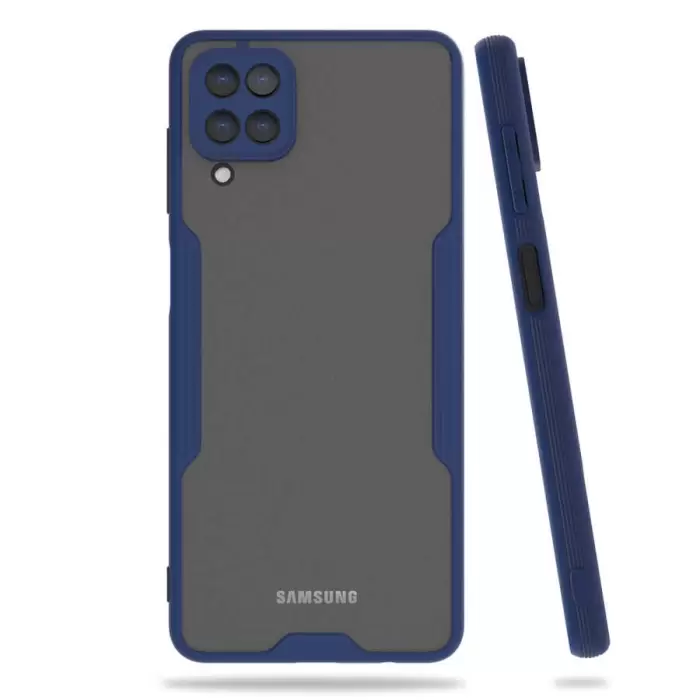 Samsung Galaxy A12 Kılıf Parfe Silikon Kapak Kamera Korumalı Kılıf Ultra Ince Buzlu Mat Renkli