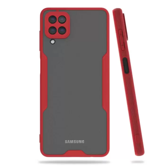 Samsung Galaxy A12 Kılıf Parfe Silikon Kapak Kamera Korumalı Kılıf Ultra Ince Buzlu Mat Renkli