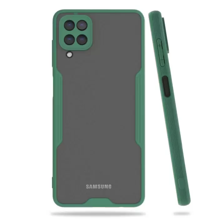 Samsung Galaxy A12 Kılıf Parfe Silikon Kapak Kamera Korumalı Kılıf Ultra Ince Buzlu Mat Renkli