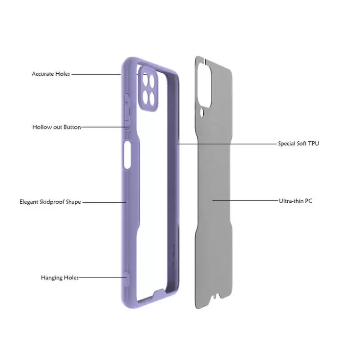 Samsung Galaxy A12 Kılıf Parfe Silikon Kapak Kamera Korumalı Kılıf Ultra Ince Buzlu Mat Renkli
