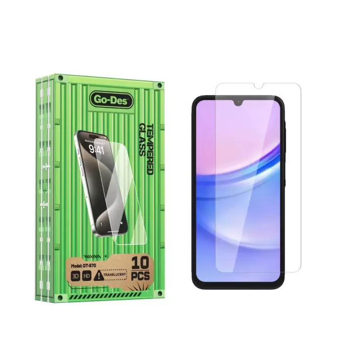 Samsung Galaxy A15 Go Des Parmak İzi Bırakmayan 9h Oleofobik Bom Glass Ekran Koruyucu 10lu Paket