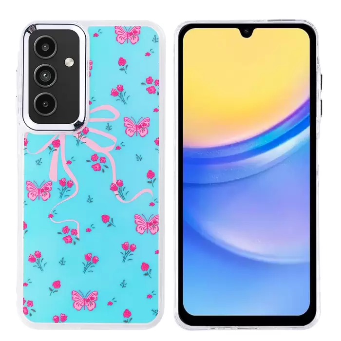Samsung Galaxy A15 Kılıf Airbag Tasarımlı Lopard Hadra Kapak