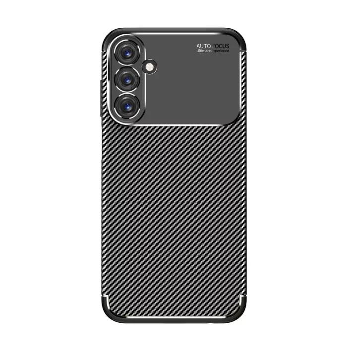Samsung Galaxy A15 Kılıf Lopard Kamera Korumalı Karbon Desenli Negro Kapak Orijinal Yüzey Kılıf