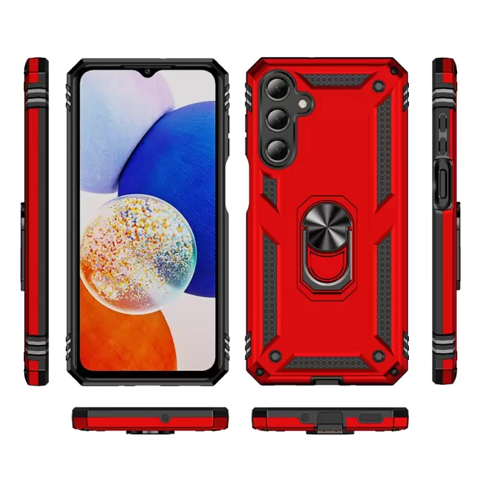 Samsung Galaxy A16 Kılıf Lopard Kamera Korumalı Yüzüklü Tasarım Armor Vega